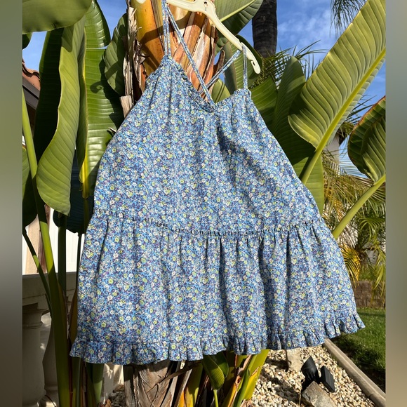 Universal Thread Spaghetti Strap Dress Sundresss Lounge Pockets Tiered Loose - Picture 1 of 8